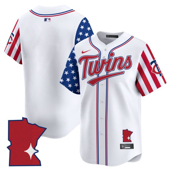 Minnesota Twins 2025 Independence Day Vapor Premier Limited Jersey Stitched White Team