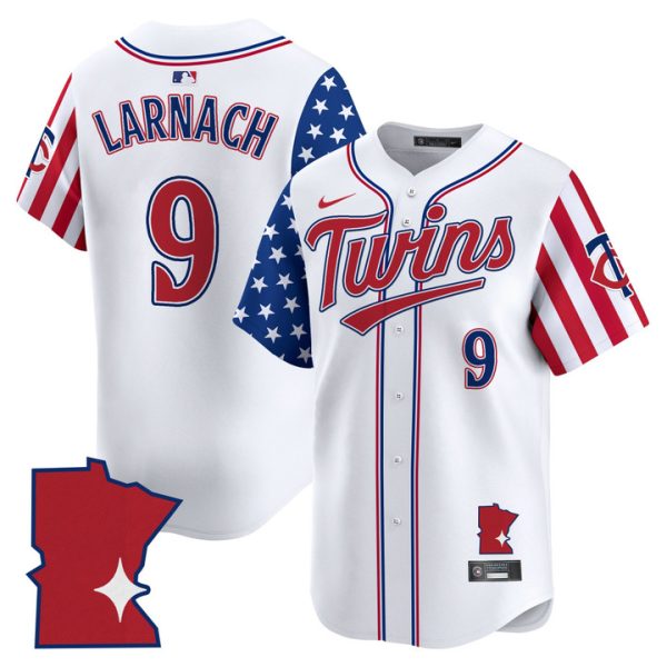 Minnesota Twins 2025 Independence Day Vapor Premier Limited Jersey Stitched White Trevor Larnach