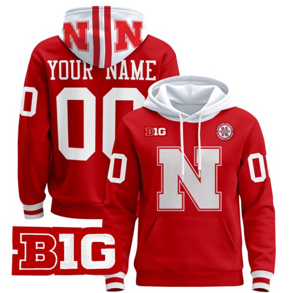 Nebraska Cornhuskers 2024 Custom Pullover Stitched Hoodie - Scarlet