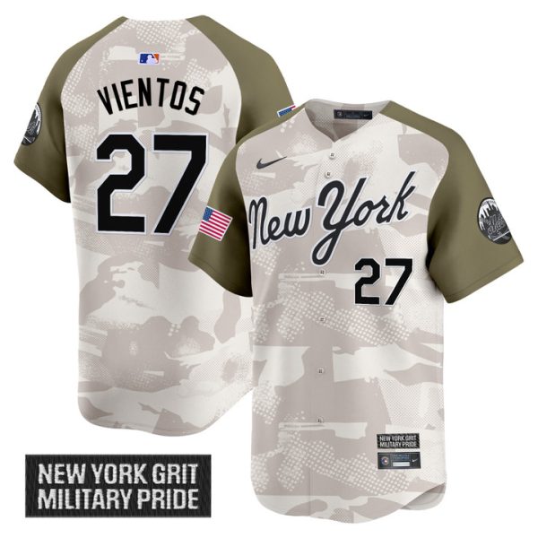 New York Mets 2025 Armed Forces Day Vapor Premier Limited Jersey Stitched Alternate Mark Vientos