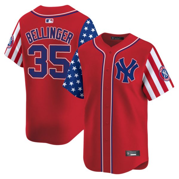 New York Yankees 2025 Independence Day Vapor Premier Limited Jersey Stitched Red Cody Bellinger