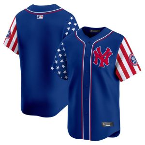 New York Yankees 2025 Independence Day Vapor Premier Limited Jersey Stitched Royal Team