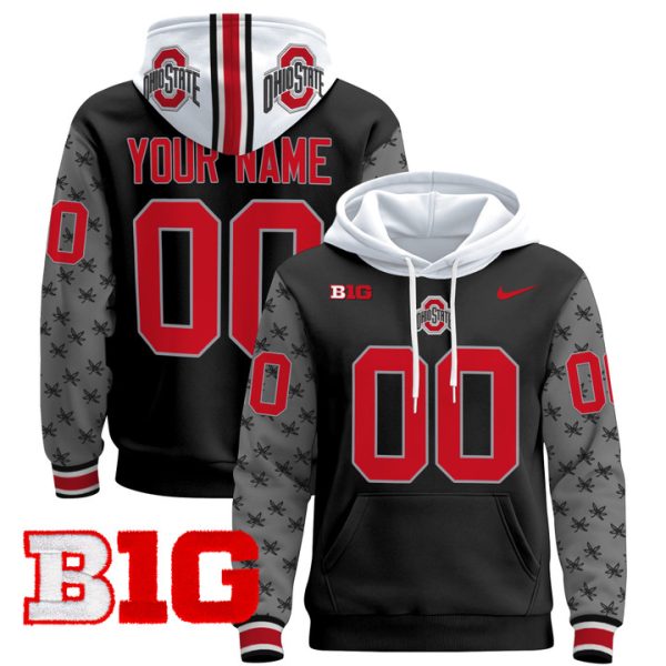 Ohio State Buckeyes 2024 Custom Pullover Stitched Hoodie - Black