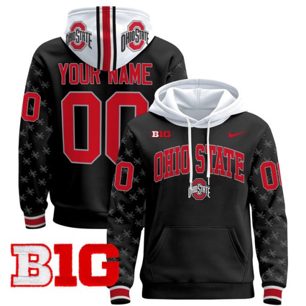 Ohio State Buckeyes 2024 Custom Pullover Stitched Hoodie - Black Limited