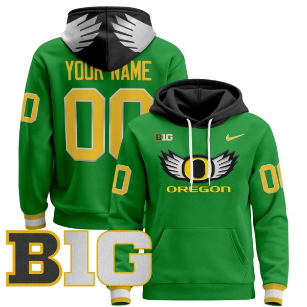Oregon Ducks 2024 Custom Pullover Stitched Hoodie - Green