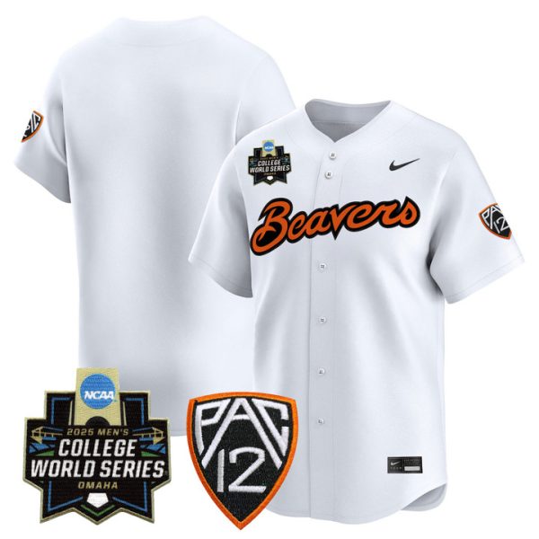 Oregon State Beavers 2025 World Series Vapor Premier Limited Jersey Stitched White Team