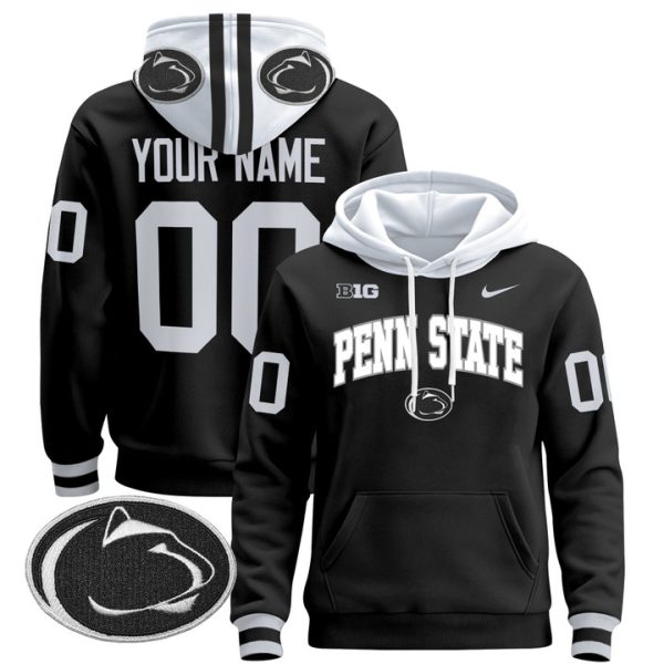 Penn State Nittany Lions 2024 Custom Pullover Stitched Hoodie - Black
