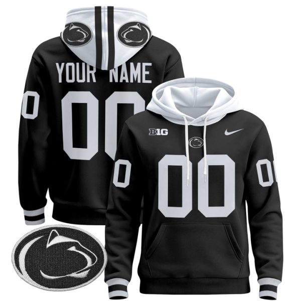 Penn State Nittany Lions 2024 Custom Pullover Stitched Hoodie - Black