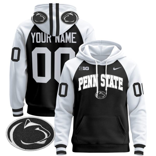Penn State Nittany Lions 2024 Custom Pullover Stitched Hoodie - Black Alternate