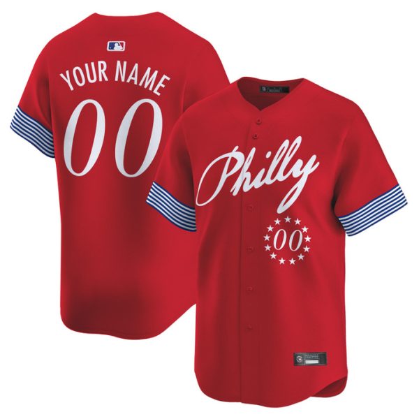 Philadelphia Phillies 2025 Independence Day Vapor Premier Limited Custom Jersey V2 Stitched Red