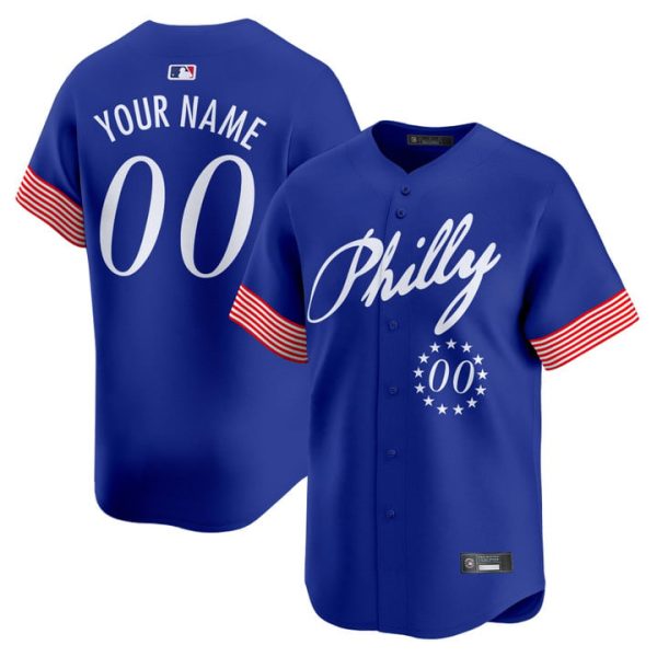 Philadelphia Phillies 2025 Independence Day Vapor Premier Limited Custom Jersey V2 Stitched Royal