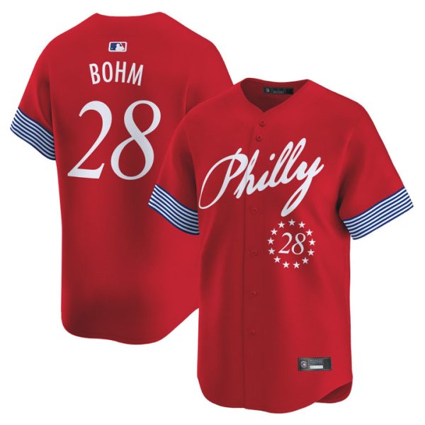 Philadelphia Phillies 2025 Independence Day Vapor Premier Limited Jersey V2 Stitched Red Alec Bohm