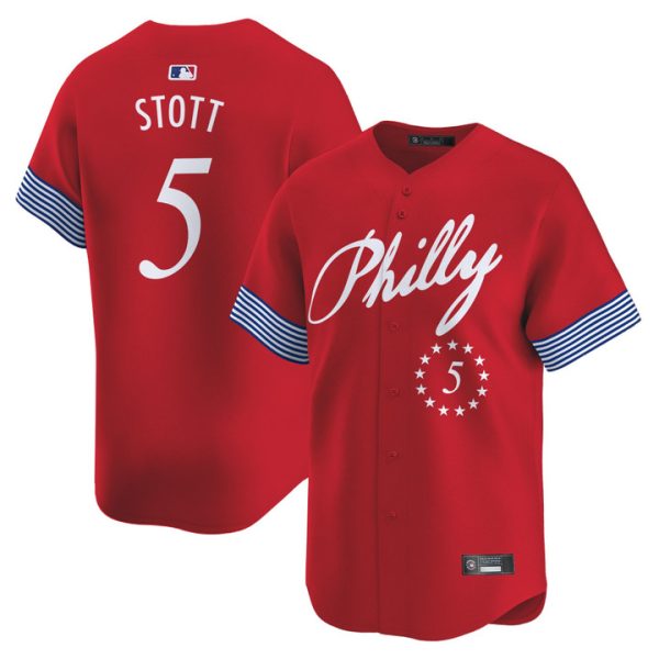 Philadelphia Phillies 2025 Independence Day Vapor Premier Limited Jersey V2 Stitched Red Bryson Stott