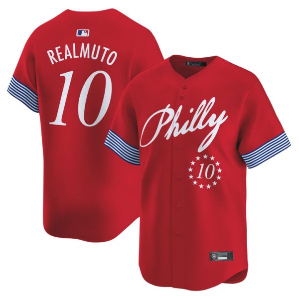 Philadelphia Phillies 2025 Independence Day Vapor Premier Limited Jersey V2 Stitched Red J.T.Realmuto