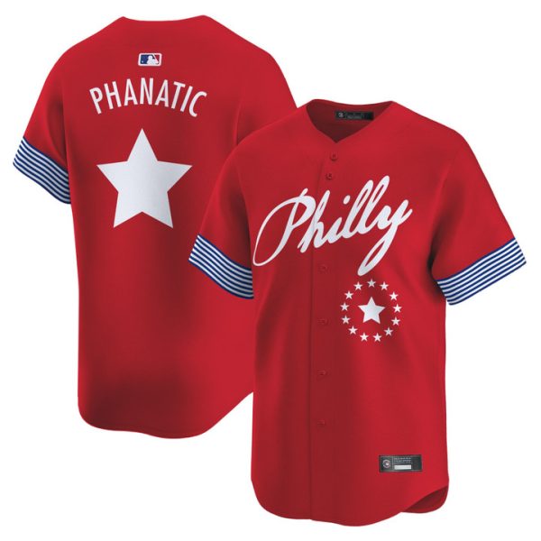 Philadelphia Phillies 2025 Independence Day Vapor Premier Limited Jersey V2 Stitched Red Phanatic