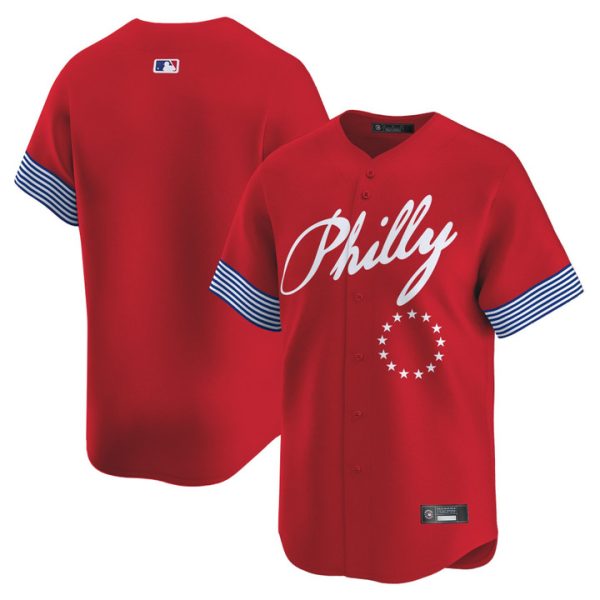 Philadelphia Phillies 2025 Independence Day Vapor Premier Limited Jersey V2 Stitched Red Team