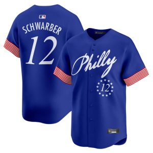 Philadelphia Phillies 2025 Independence Day Vapor Premier Limited Jersey V2 Stitched Royal Kyle Schwarber