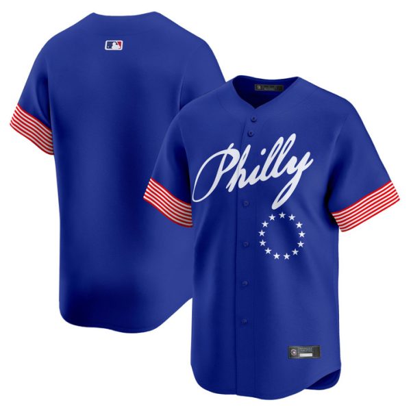 Philadelphia Phillies 2025 Independence Day Vapor Premier Limited Jersey V2 Stitched Royal Team