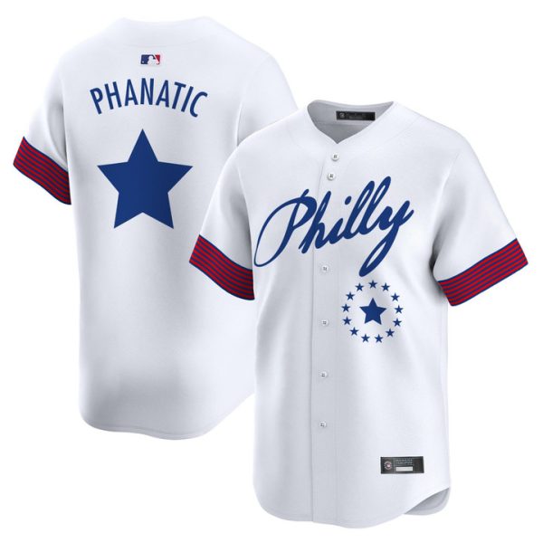 Philadelphia Phillies 2025 Independence Day Vapor Premier Limited Jersey V2 Stitched White Phanatic