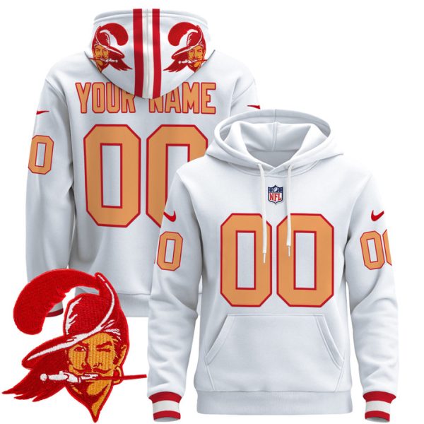 Tampa Bay Buccaneers 2024 Custom Pullover Stitched Hoodie - White