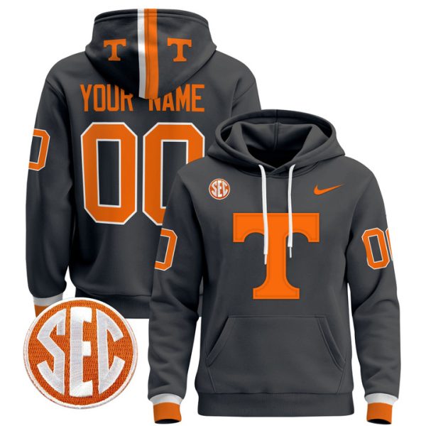 Tennessee Volunteers 2024 Custom Pullover Stitched Hoodie - Smokey Grey