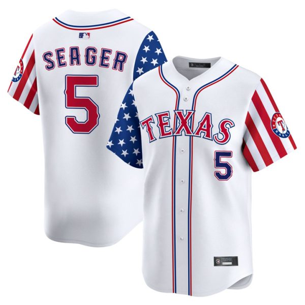Texas Rangers 2025 Independence Day Vapor Premier Limited Jersey Stitched White Corey Seager