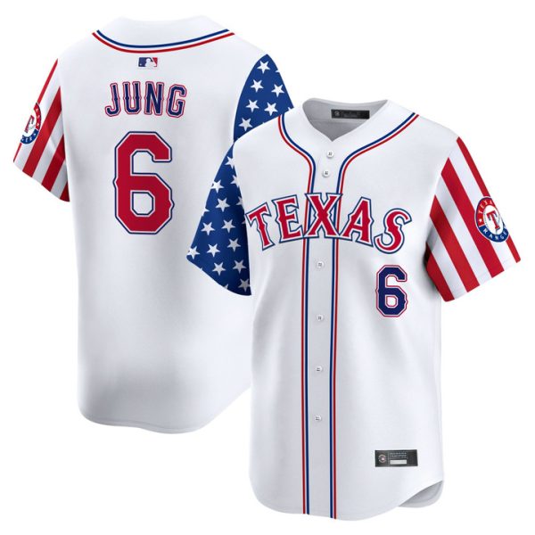 Texas Rangers 2025 Independence Day Vapor Premier Limited Jersey Stitched White Josh Jung