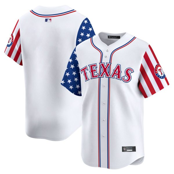 Texas Rangers 2025 Independence Day Vapor Premier Limited Jersey Stitched White Team