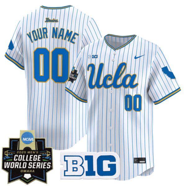UCLA Bruins 2025 World Series Vapor Premier Limited Custom Jersey Stitched Pinstripe