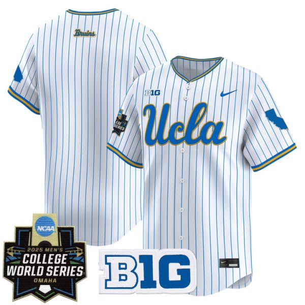 UCLA Bruins 2025 World Series Vapor Premier Limited Jersey Stitched Pinstripe Team