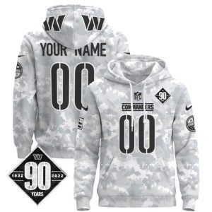 Washington Commanders 2024 Salute to Service Custom Pullover Stitched Hoodie - Custom