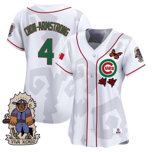 Women's 2025 Chicago Cubs Mexican Heritage Vapor Premier Limited Jersey - Stitched White Pete Crow-Armstrong