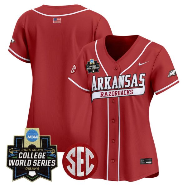 Women's Arkansas Razorbacks 2025 World Series Vapor Premier Limited Jersey Stitched Cardinal Team