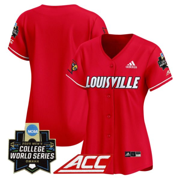 Women's Louisville Cardinals 2025 World Series Vapor Premier Limited Jersey Stitched Red Team