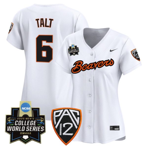 Women's Oregon State Beavers 2025 World Series Vapor Premier Limited Jersey Stitched White Easton Talt