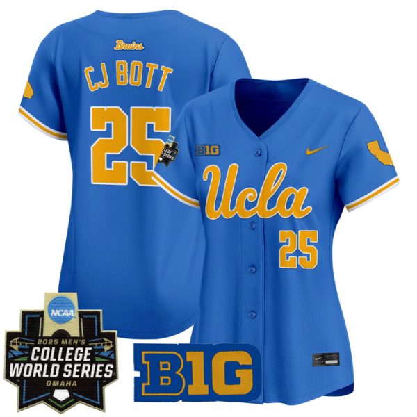 Women's UCLA Bruins 2025 World Series Vapor Premier Limited Jersey Stitched Blue CJ Bott