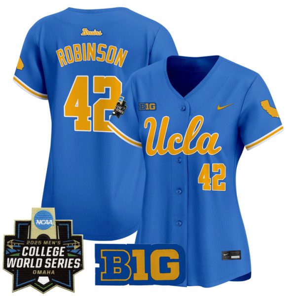 Women's UCLA Bruins 2025 World Series Vapor Premier Limited Jersey Stitched Blue Jackie Robinson