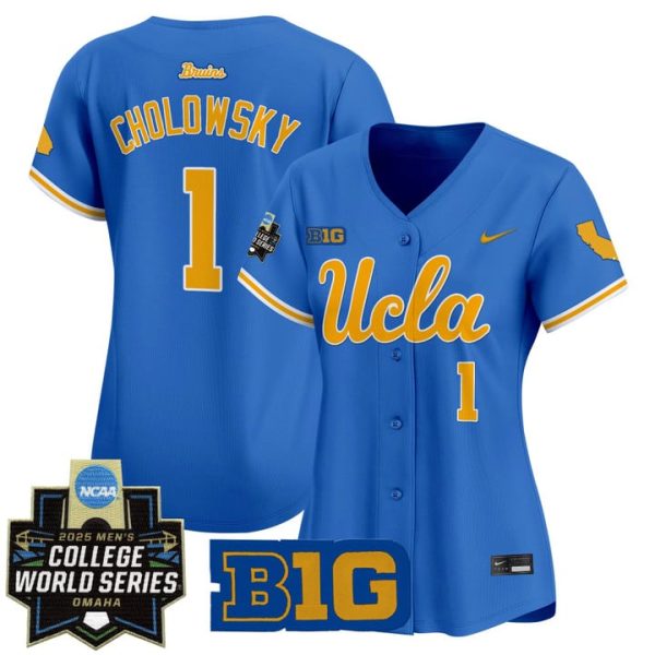 Women's UCLA Bruins 2025 World Series Vapor Premier Limited Jersey Stitched Blue Roch Cholowsky