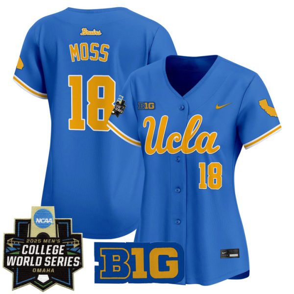 Women's UCLA Bruins 2025 World Series Vapor Premier Limited Jersey Stitched Blue Wylan Moss