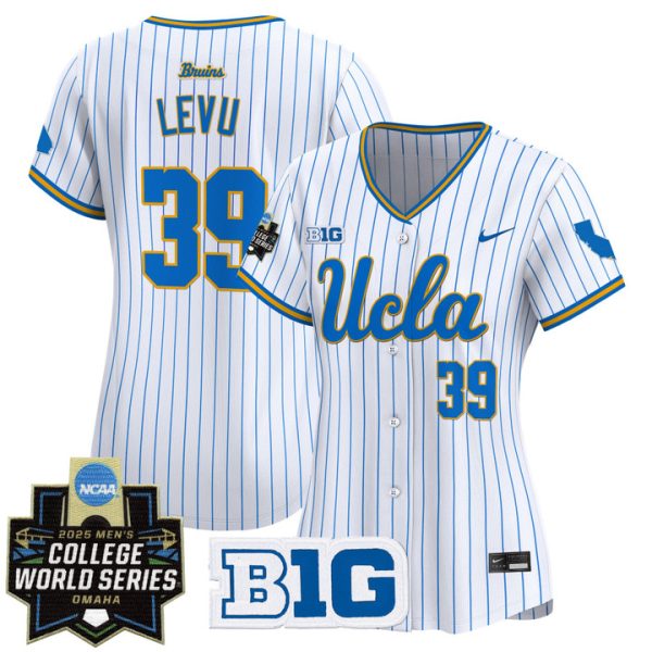 Women's UCLA Bruins 2025 World Series Vapor Premier Limited Jersey Stitched Pinstripe Mulivai Levu