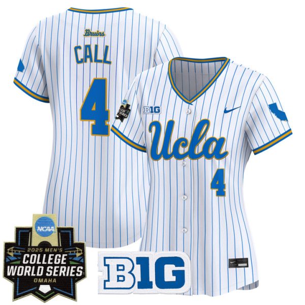Women's UCLA Bruins 2025 World Series Vapor Premier Limited Jersey Stitched Pinstripe Phoenix Call
