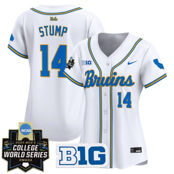 Women's UCLA Bruins 2025 World Series Vapor Premier Limited Jersey Stitched White Landon Stump