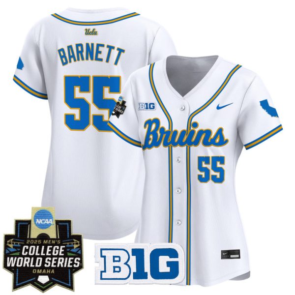 Women's UCLA Bruins 2025 World Series Vapor Premier Limited Jersey Stitched White Michael Barnett