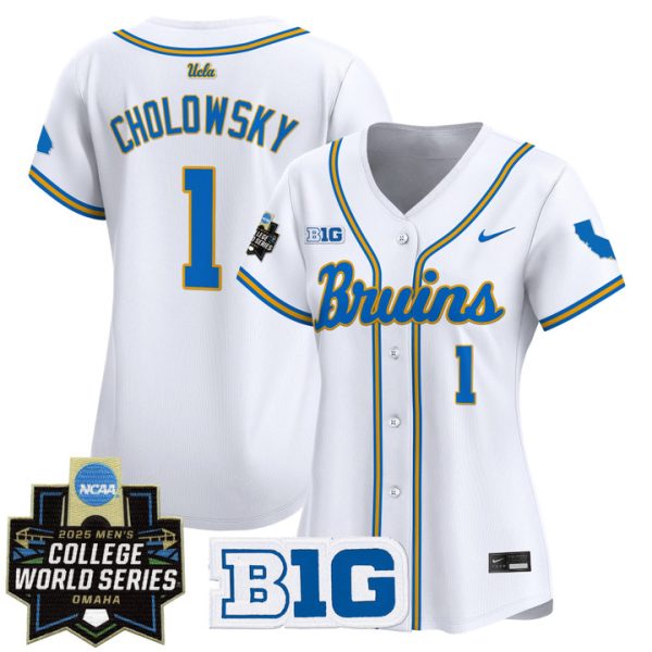 Women's UCLA Bruins 2025 World Series Vapor Premier Limited Jersey Stitched White Roch Cholowsky