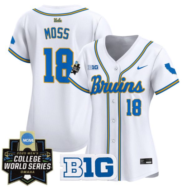 Women's UCLA Bruins 2025 World Series Vapor Premier Limited Jersey Stitched White Wylan Moss