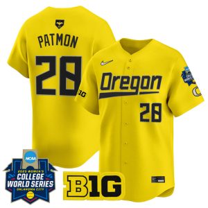 size - Oregon Ducks Softball 2025 World Series (WCWS) Vapor Premier Limited Jersey Stitched Yellow Dezianna Patmon