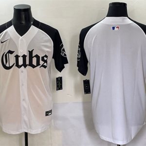 Chicago Cubs Blank White/Black 'Gothic North Side Edition' Vapor Premier Limited Stitched Baseball Jersey