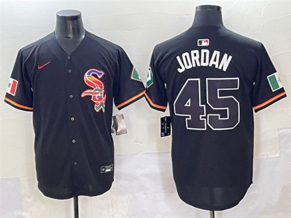 Chicago White Sox #45 Michael Jordan Black Mexico Limited Stitched Baseball Jersey
