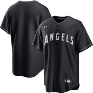 Los Angeles Angels Blank Black Lights Out Limited Stitched Baseball Jersey