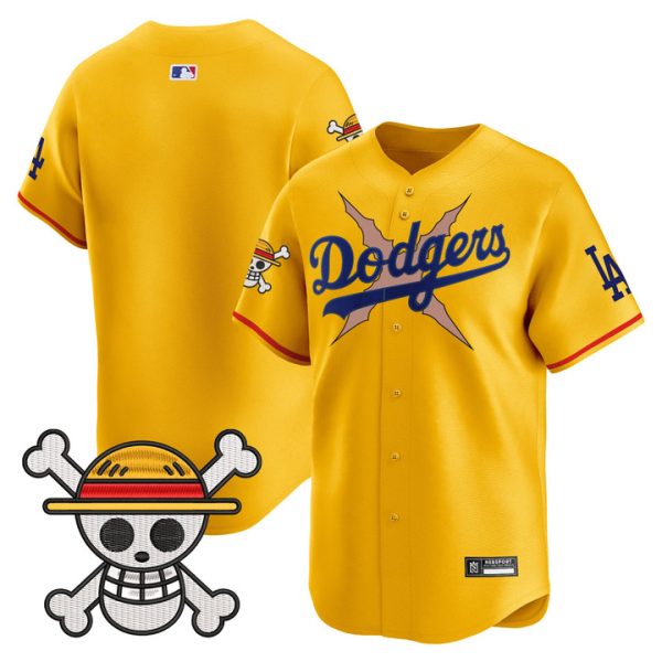 Los Angeles Dodgers x One Piece 2025 Vapor Premier Limited Jersey - Gold Team